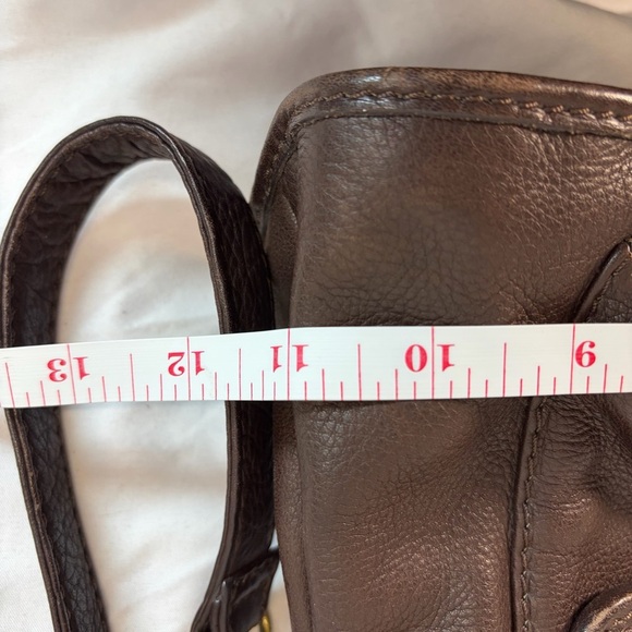 Fossil Classic Genuine Leather Satchel Crossbody Bag Brown - Picture 8 of 14